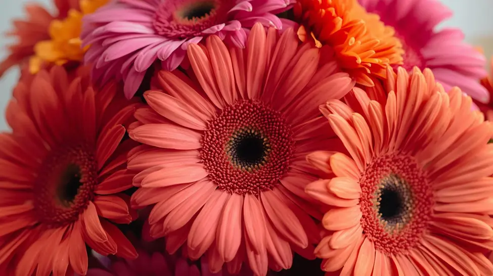 Ramos 14 Coral fucsia o naranja para bodas boho o de verano