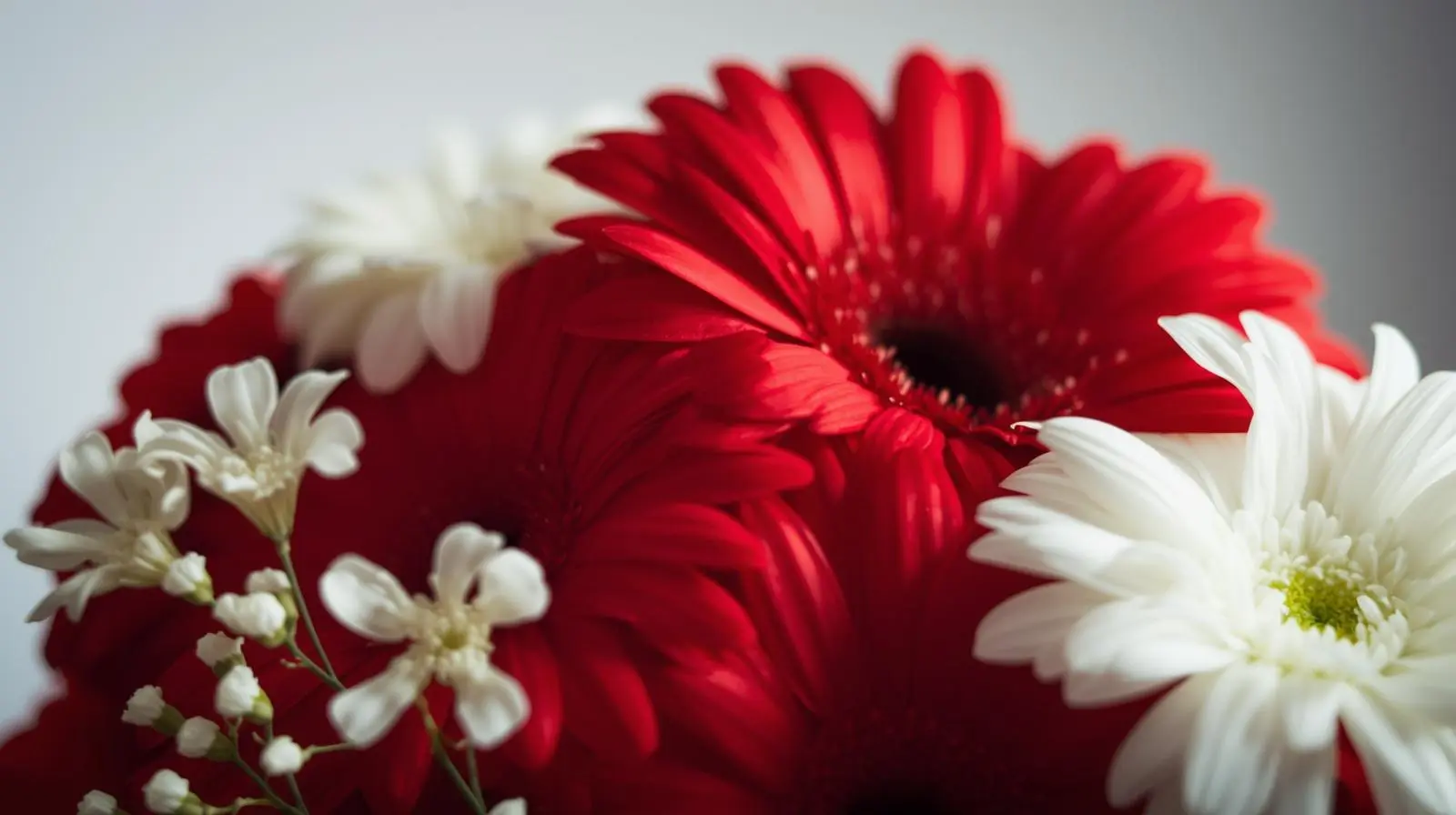Flores blancas contraste limpio y elegante