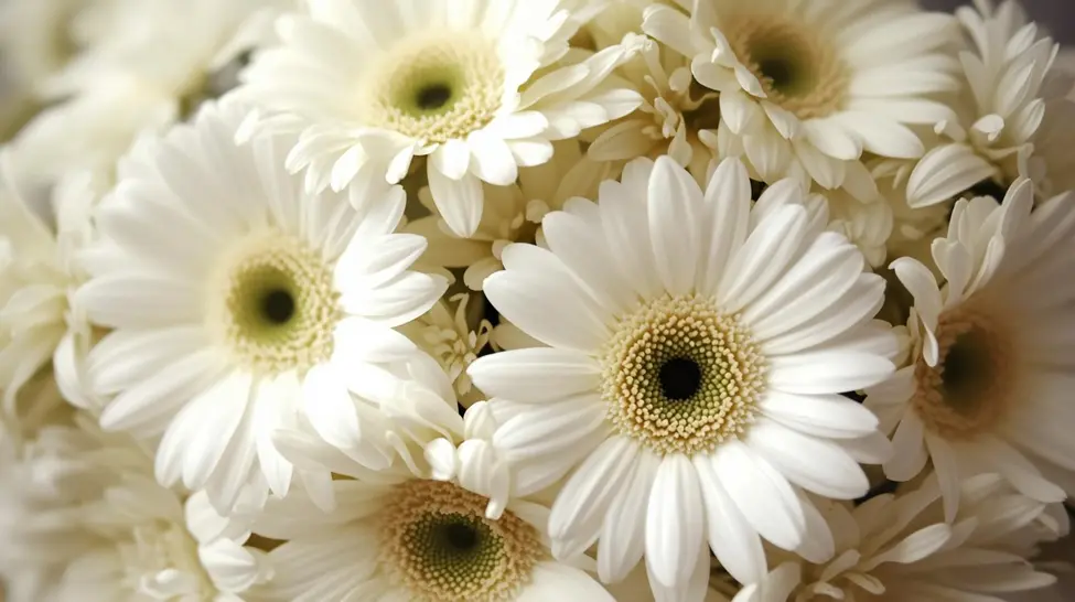 Ramos 25 Gerberas blancas y crema para pureza y paz