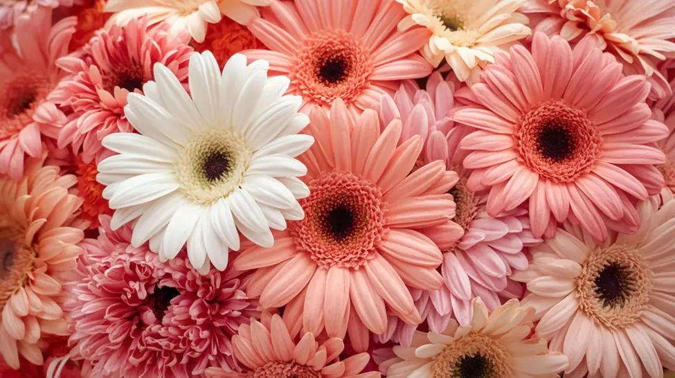 Ramos 16 Incluir tonos rosados duraznos y blancos