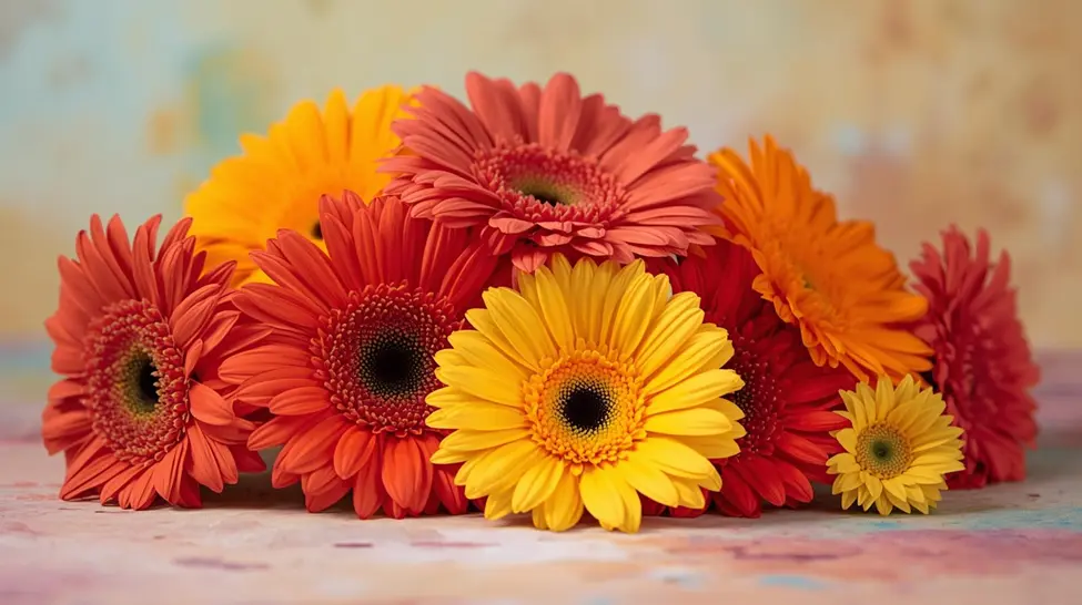 Ramos 27 Naranjas brillantes amarillos y rojos