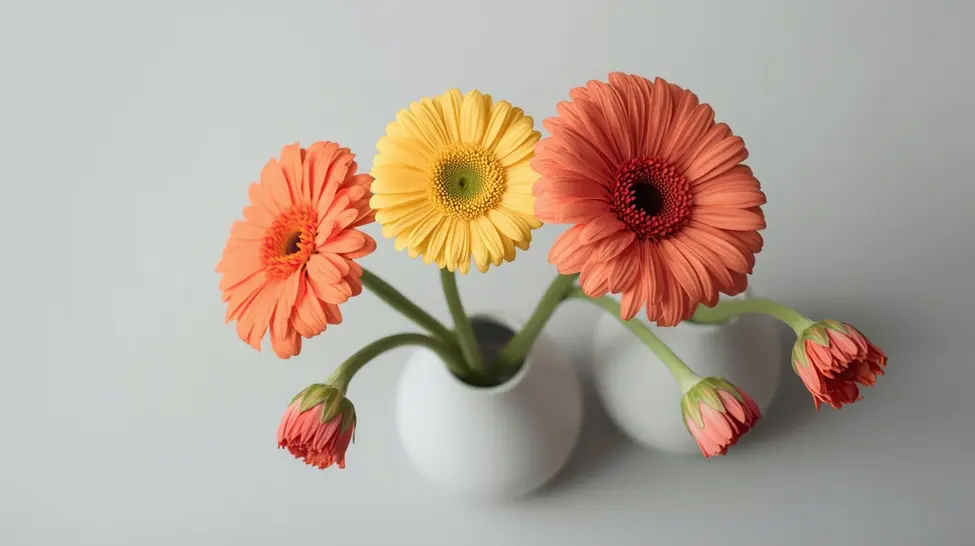 Ramos 29 Tallos individuales en jarrones tipo bud