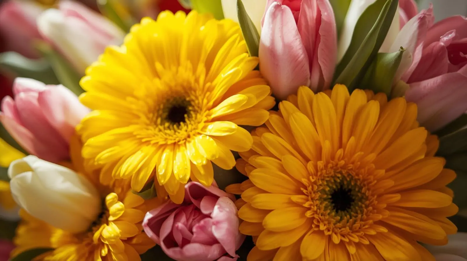 Tulipanes estilo primaveral suave y moderno